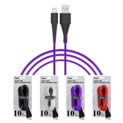 For iPhone Plus iPhone 11 XR Xs Max 12 13 14 Charger USB Cable Cord  10FT