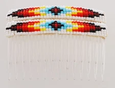 Native American Navajo Handmade Beaded Hair Combs