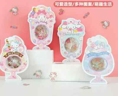 Fruit Cup Stickers 24 Pieces New Sanrio Characters Journal Decoration Kawaii
