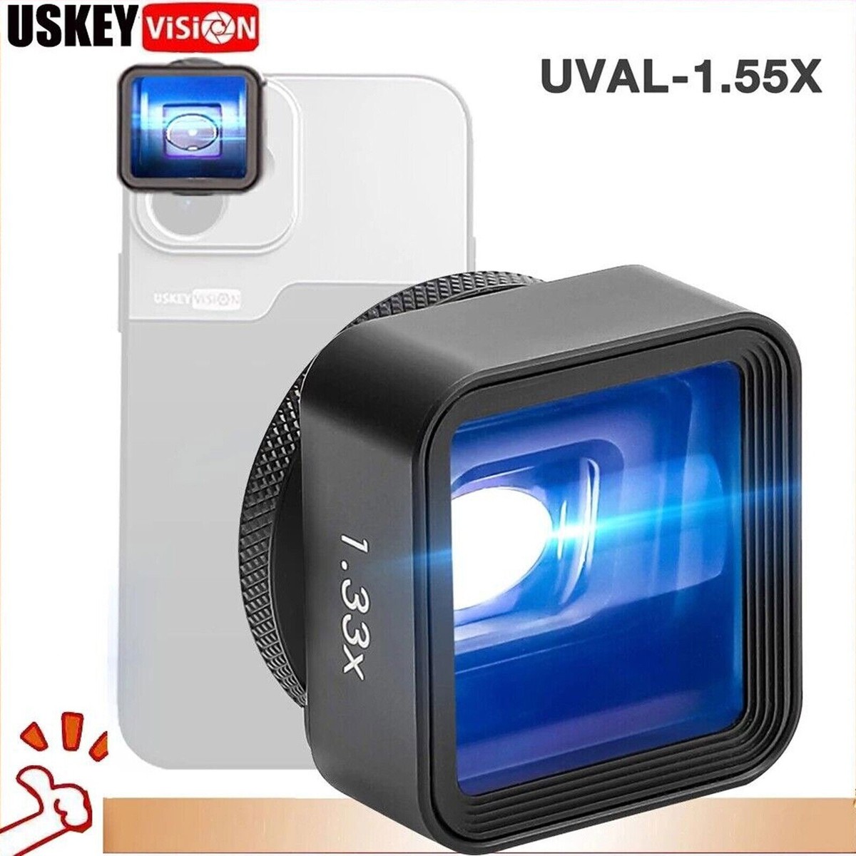 USKEYVISION 17mm 1.55X Anamorphic Phone Camera Lens 2.4:1 Ratio