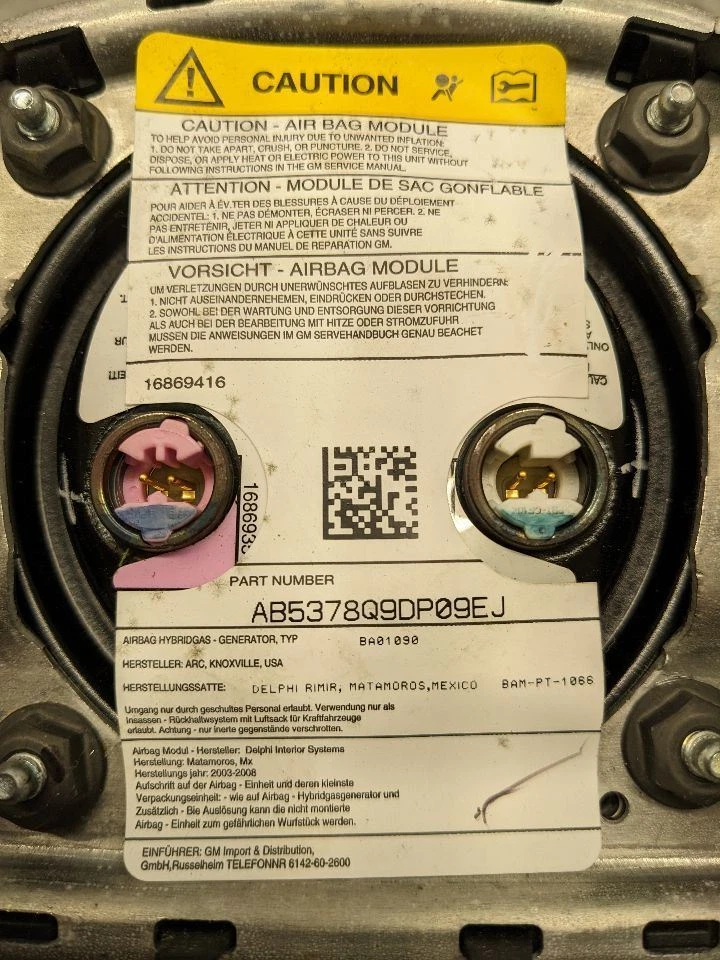 Air Bag Driver Fits 03-07 SAVANA 1500 VAN 1131128 - Image 3 of 4