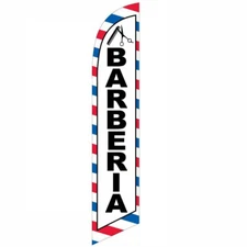 Barberia Spanish Barber Shop Advertising Replacement Feather Banner Swooper Flag