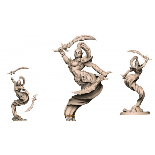 Figurine Djinn Alriyah en résine premium de chez Artisan Guild pour jeux de rôle
