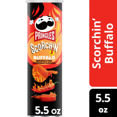 Pringles Scorchin' Buffalo Potato Crisps Chips, 5.5 Oz