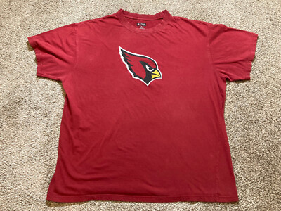 NFL Team Apparel Shirt Women 3X Plus Red Arizona Cardinals Logo Football SS Crew