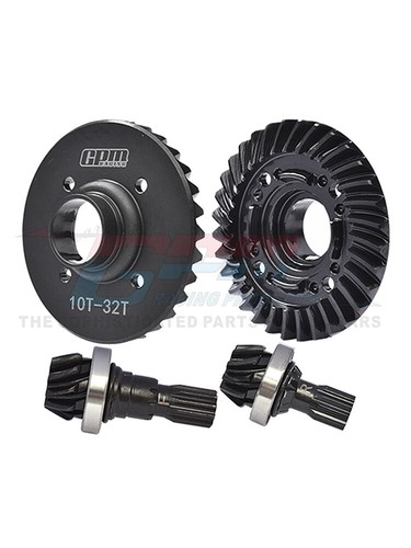 GPM 1.6 Mod Taglio Spirale F&R Anello Diff Pignone Ingranaggio Set 10/32T per X-MAXX XRT 8S - Foto 6 di 11