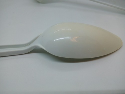 Vintage maßgeschneiderte Nylon-Utensilien großer Servierlöffel und Pfanne weiß - Bild 9 von 16