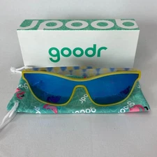 Goodr VRG Blue Polarized Yellow Sunglasses - Golf Tournament - You're Up Europe