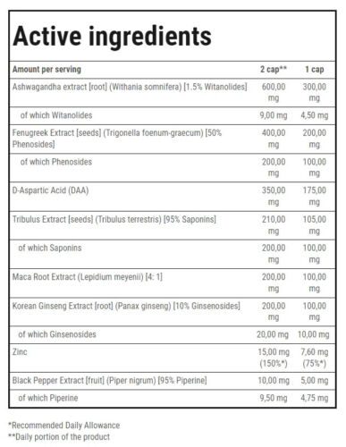 Trec Nutrition Testoxx 60 Caps | Advanced Male Testosterone & Libido Support - Picture 2 of 2