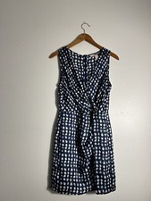Forever 21 Wrap  Blue White Dress Nautical Medium