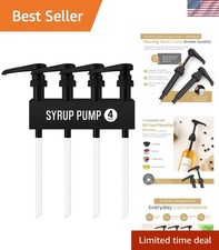 Versatile 4-Pack Syrup Pumps for 750ml Bottles Ideal for Beverages Desserts