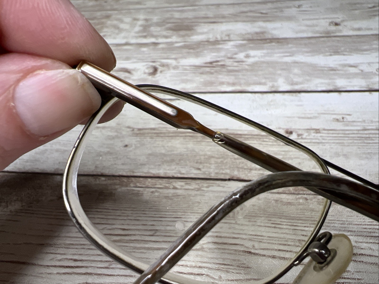 1980's Eyeglass FRAMES ONLY Oversized Square Meta… - image 4