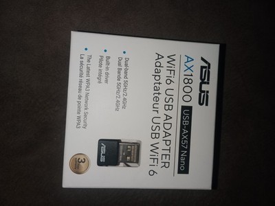 ASUS USB-AX56 1800 Mbps Dual Band USB WiFi Adapter - Black