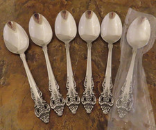 Oneida Cherbourg Set of 6 Teaspoons Spoons Community Stainless Flatware Lot B