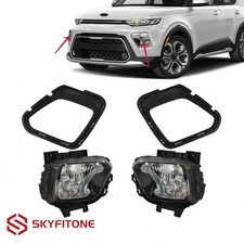 Fit Kia Soul 2020-2022 Halogen Headlight Wheadlamp Bezel Trim 4pcs Left Right