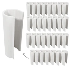 32 Pc White Snap Clamps for Greenhouses PVC Pipe Row Covers Shelters 3/4, 1/2, 1
