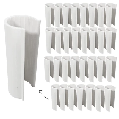 PVCPLANS.COM 32 Pc White Snap Clamps for Greenhouses PVC Pipe Row Covers Shelters 3/4, 1/2, 1