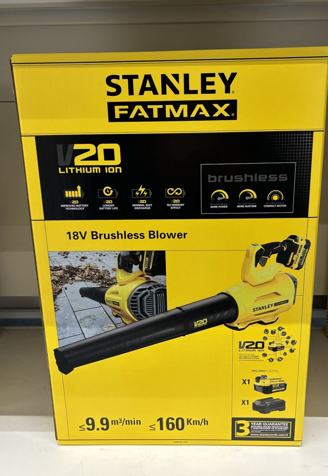 Stanley Fatmax V20 Lithium 18V Brushless Blower High Power Performance Boost