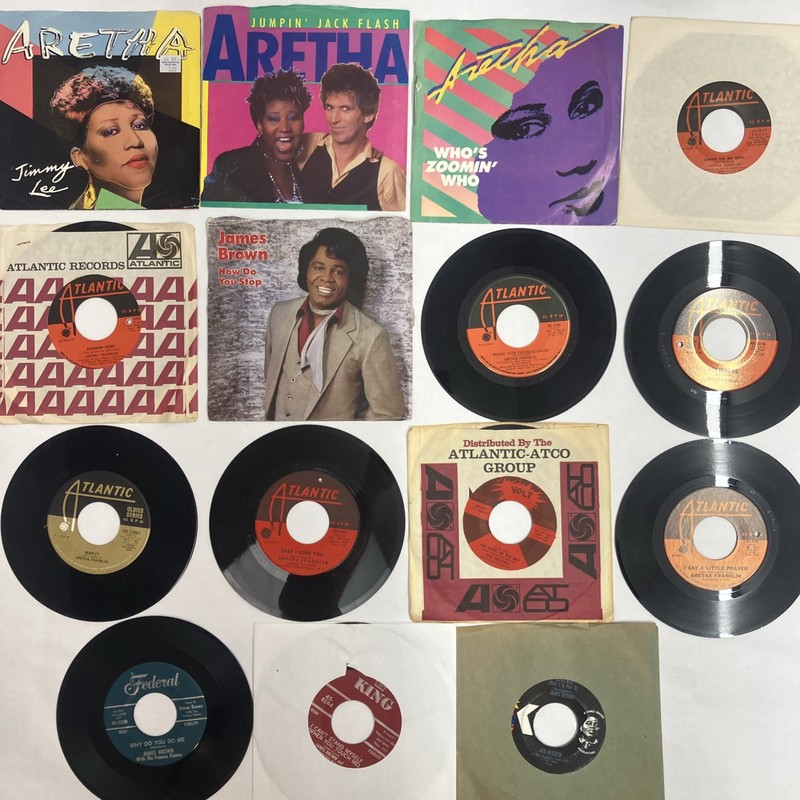James Brown & Aretha Franklin Classic Funk/Soul 45s lot Of 23 Vinyl Otis Redding