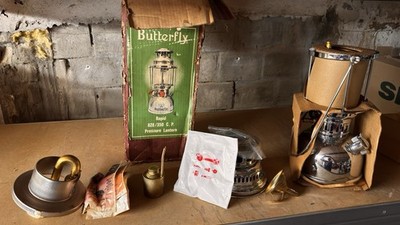 Butterfly Rapid 828/350 C. P. Pressure Lantern Light New!! Benzin Lampe Camping