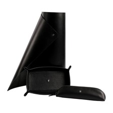 3-Pc Premium Full-Grain Leather Desk Organizer Set  Mat, Pencil Case  Tray ...