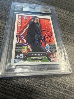2013-14 MATCH ATTAX EPL - MAURICIO POCHETTINO - SIGNED BECKETT AUTHENTIC AUTO 10