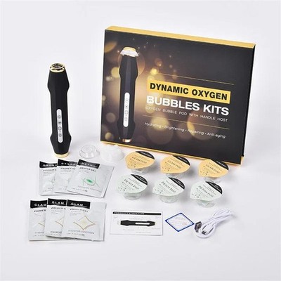 Facial CO2 Bubble Pen Spa Machine Portable Handheld Skin Care Beauty Device Kit