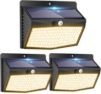 Solarlampen AußEn Warmweiß 138 LED Mit Bewegungsmelder 3 Modi IP65 FüR 3 StüCk