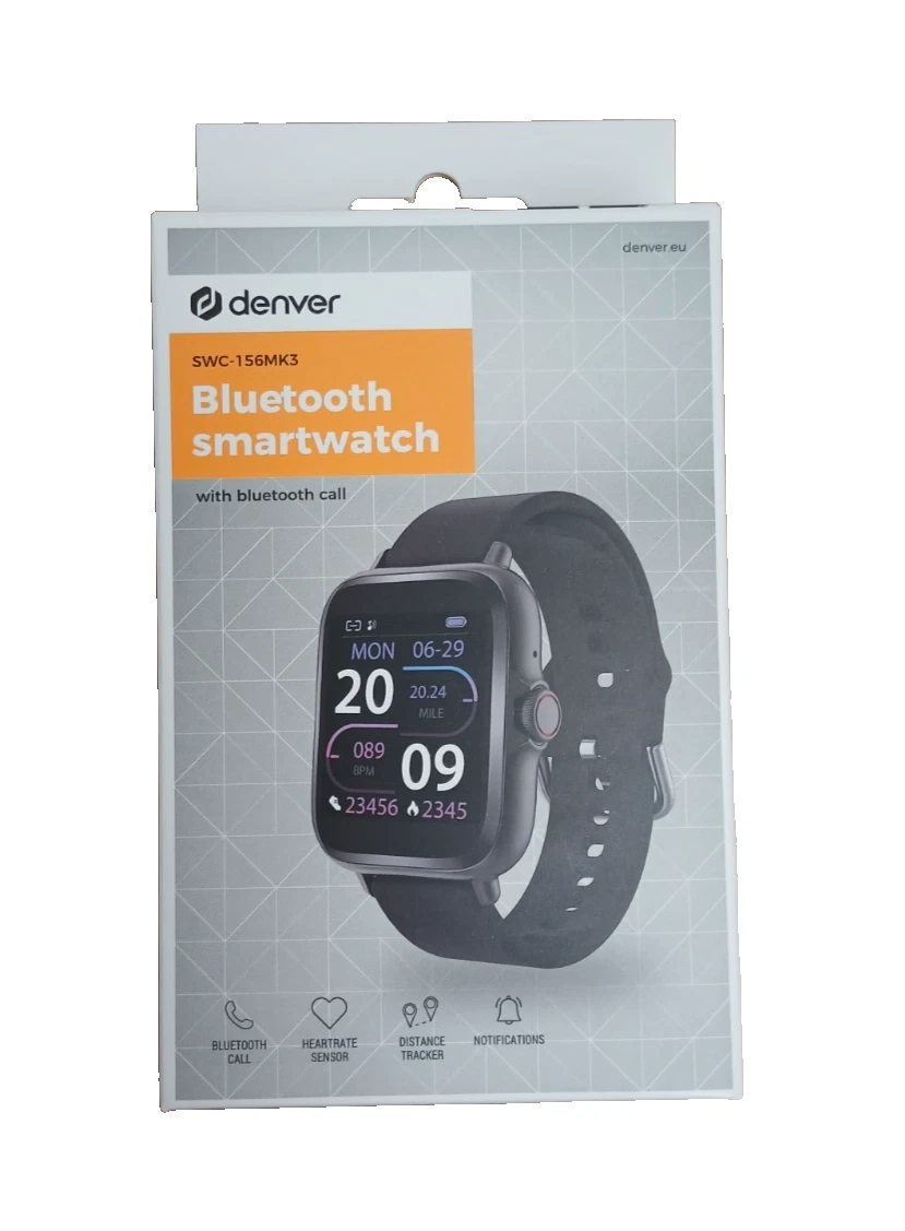Denver Bluetooth Smartwatch SWC-156MK3, Bluetooth calls and heart rate sensor KH