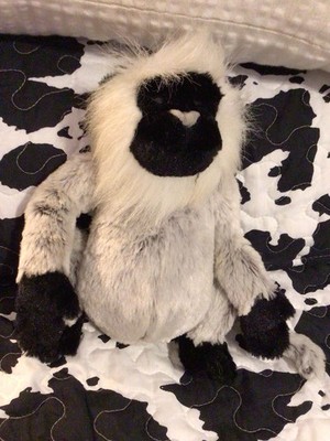 Ganz Webkinz Grey Langur Monkey HM226 Plush White Stuffed Animal Toy No Code