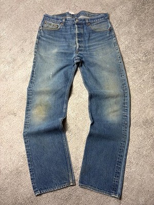 Levi s 501xx Made in USA Original Jeans Herren W36 L36 Blau Denim Faded Straight