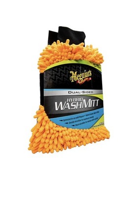 Meguiar's X210200EU Hybrid Mikrofaser Waschhandschuh - beidseitig, weiches/plüschiges Chenille