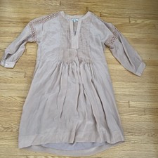 MADEWELL Pleated Bib Silk Tunic Dress Size XS Orig. 250 PRE-OWNED