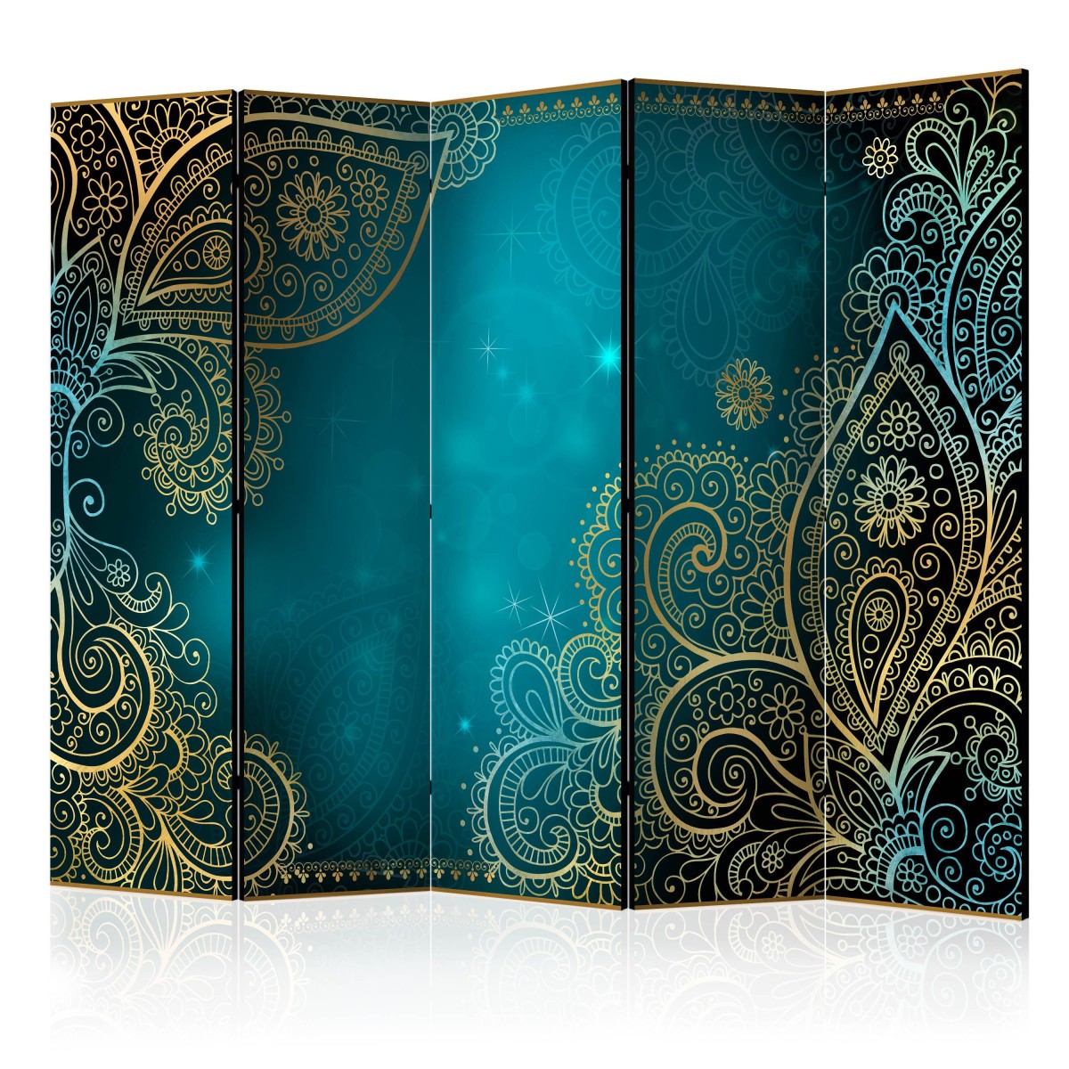 Paravent 5 volets Oriental Wings pour creer un coin bureau elegant dans le salon