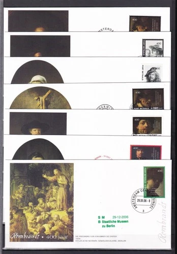 [G191840] Art Rembrandt Netherlands Nice Lot First Day Covers UNG
