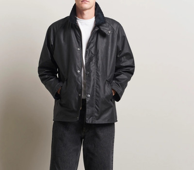 NAVY ~  Barbour Tracker Wax Jacket MSRP$445 British Heritage