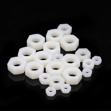 White Plastic Hex Full Nuts Nylon Hex Nuts M2 M2.5 M3 M4 M5 M6 M8 to M20 DIN 934