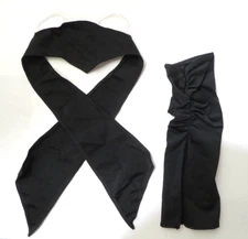 Mattel You Create Barbie Basics Doll Fashion Black LONG SKIRT & WRAP TIE TOP