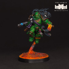 Capitán con paquete de salto con espada de poder | Salamandras | Warhammer 40k | pintado
