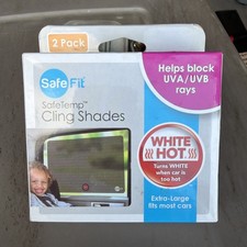 Safe Fit Safe Temp Cling Shades 2 Pack Extra-Large Helps block UVA/UVB rays NEW