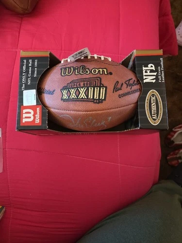 John Elway Signed Football. New In Box Never Opened. Denver Broncos Super Bowl