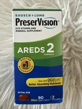 Bausch Lomb 90ct. PreserVision Areds 2 Eye Vitamin and Mineral *EXP: 12/2025*