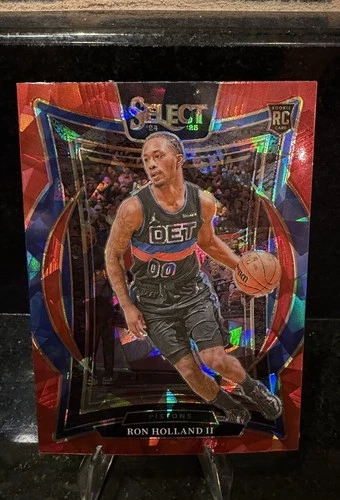 Panini Select Ron Holland II RC #74 Concourse Red Prizm Detroit Pistons 2024-25