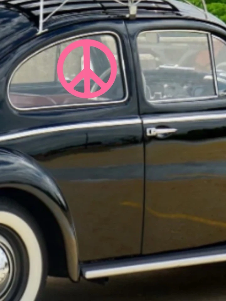 Calcomanía de vinilo signo de la paz para portátiles con ventanas de coche cualquier superficie lisa Foto 3 de 4