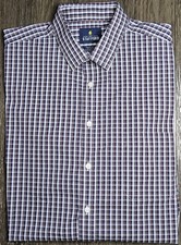 Mens Stafford Smart Tech Long Sleeve Plaid Button Up Shirt Large 16 16 1/2 32-33