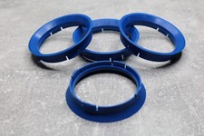 4x SET Zentrierringe Distanzringe  63,3 mm x 57,1 mm blau für Alufelgen