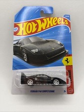 CUSTOM 2026 Hot Wheels Ferrari F40 Competizone Black w/ Rubber Wheels No Drill