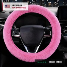 Furry Steering Wheel Cover Fluffy Fuzzy Fur For Sweaty Cold Hands