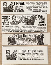 EXCELSIOR PRINTING PRESS Old Office Copy Machine Kelsey&Co.Meriden,CT Print Ads
