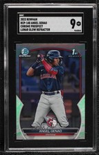 2023 Bowman Chrome Prospects Lunar Glow Refractor Angel Genao SGC 9 MINT 14dq